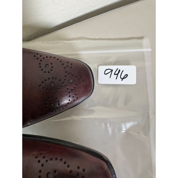 Mercanti Fiorentini Mens Burgundy Leather Oxford Dress Shoes 8.5 Leather Lace main image 12